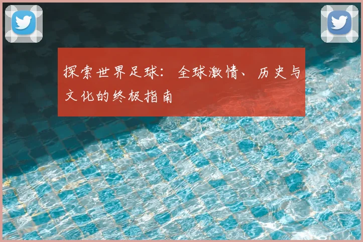 探索世界足球：全球激情、历史与文化的终极指南